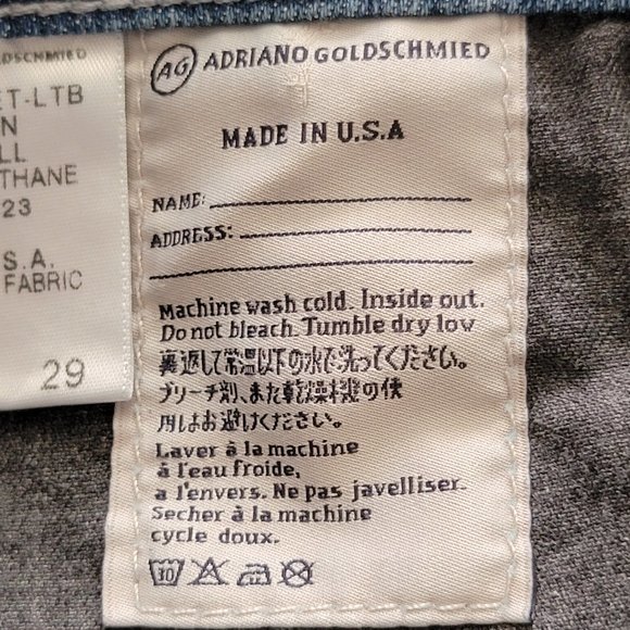 AG Adriano Goldschmied The Daisy Low Rise Frayed Cut Off Heart Print Denim Short - Picture 16 of 16